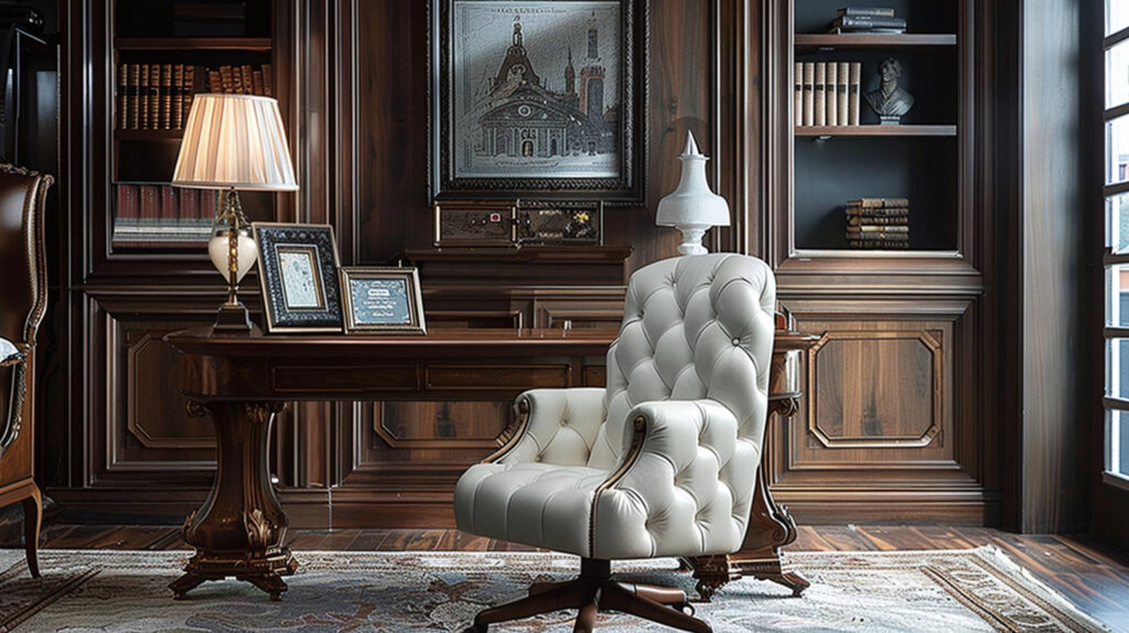 The Baroque Style Chair in the Home Office: Executive Grandeur
