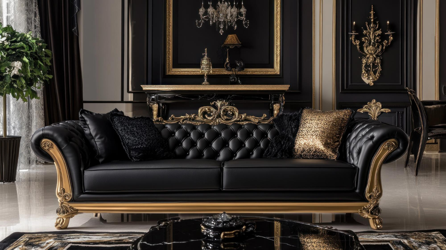 Black Lacquer & Gold: The Modern, High-Contrast Baroque Furniture Look
