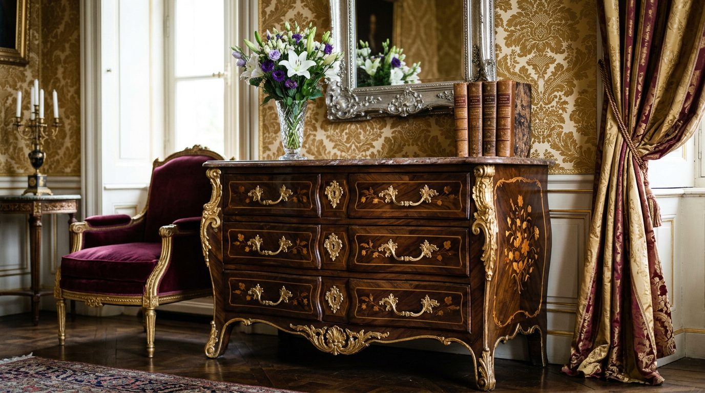 Baroque Chest of Drawers: Practical Storage with an Elegant Touch