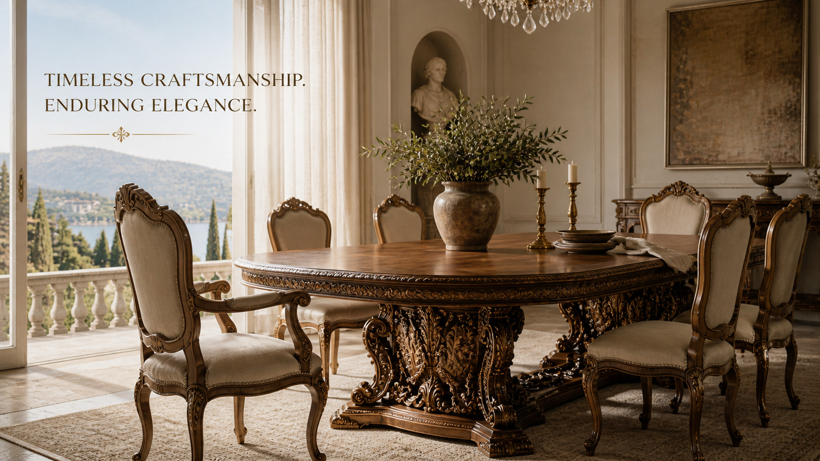 Craftsmanship Beyond Trends: Timeless Carved Wood Dining Tables for Modern Classic Homes