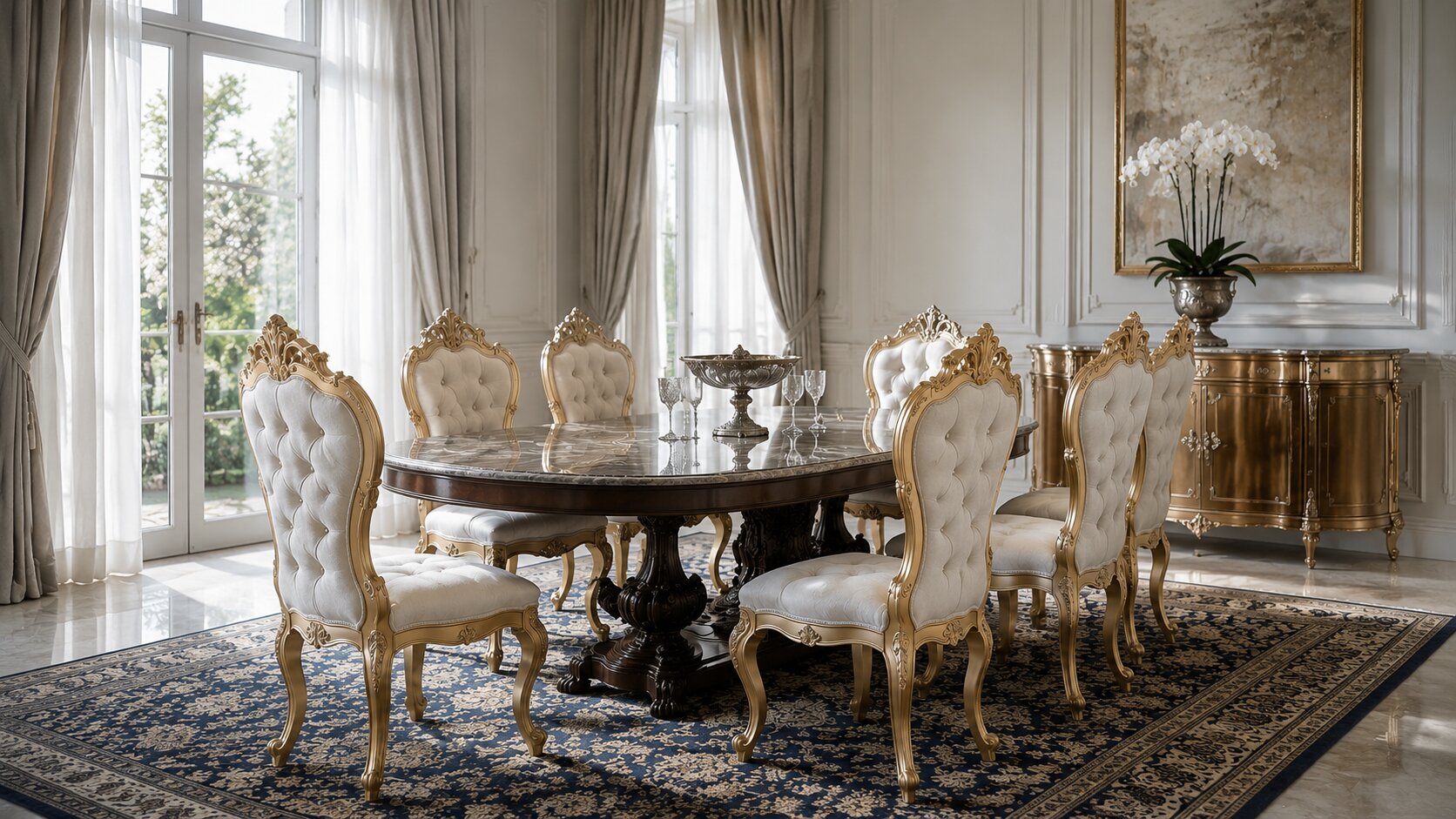 White and Gold Dining Chairs: How to Add Royalty to Your Dining Room