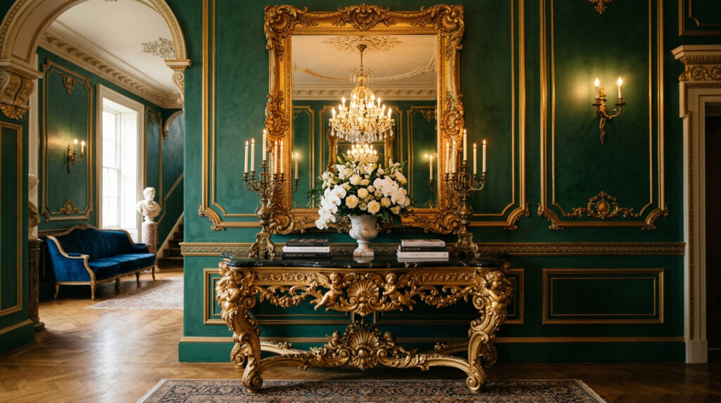 Mastering Majesty: How to Style a Baroque Console Table as Your Home’s Ultimate Focal Point