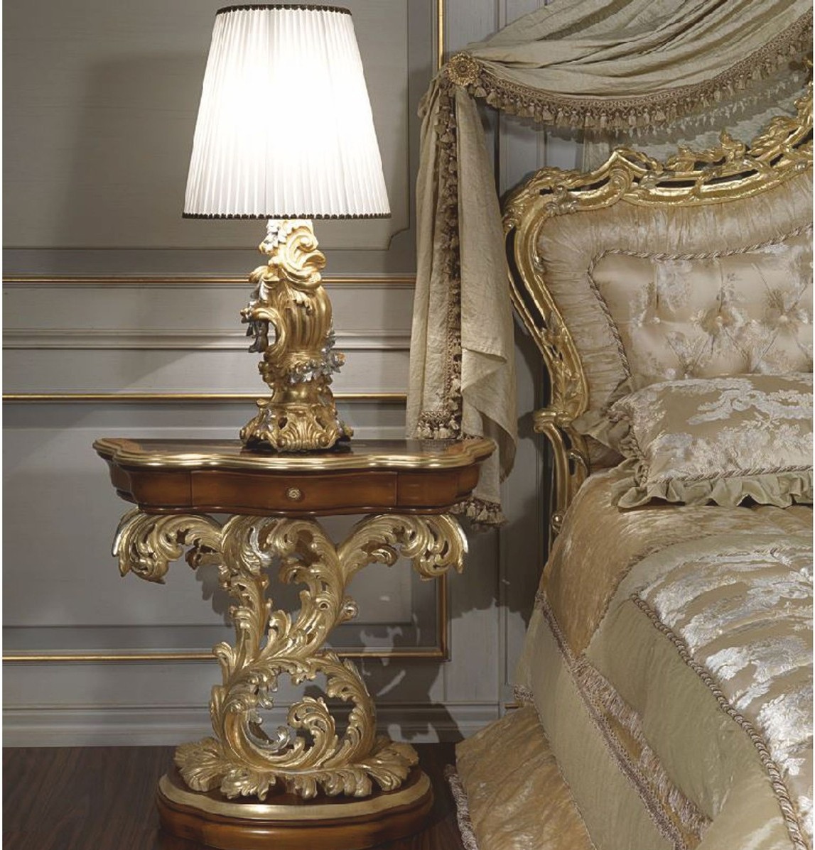 Casa-padrino-luxus-barock-tischleuchte-gold---silber---weiss-h--85-cm-made-in-italy-129768 3